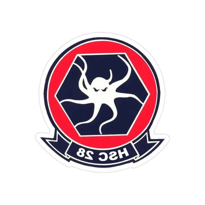 HSC 28 (U.S. Navy) REVERSE PRINT Transparent Die-Cut STICKER - The Sticker Space