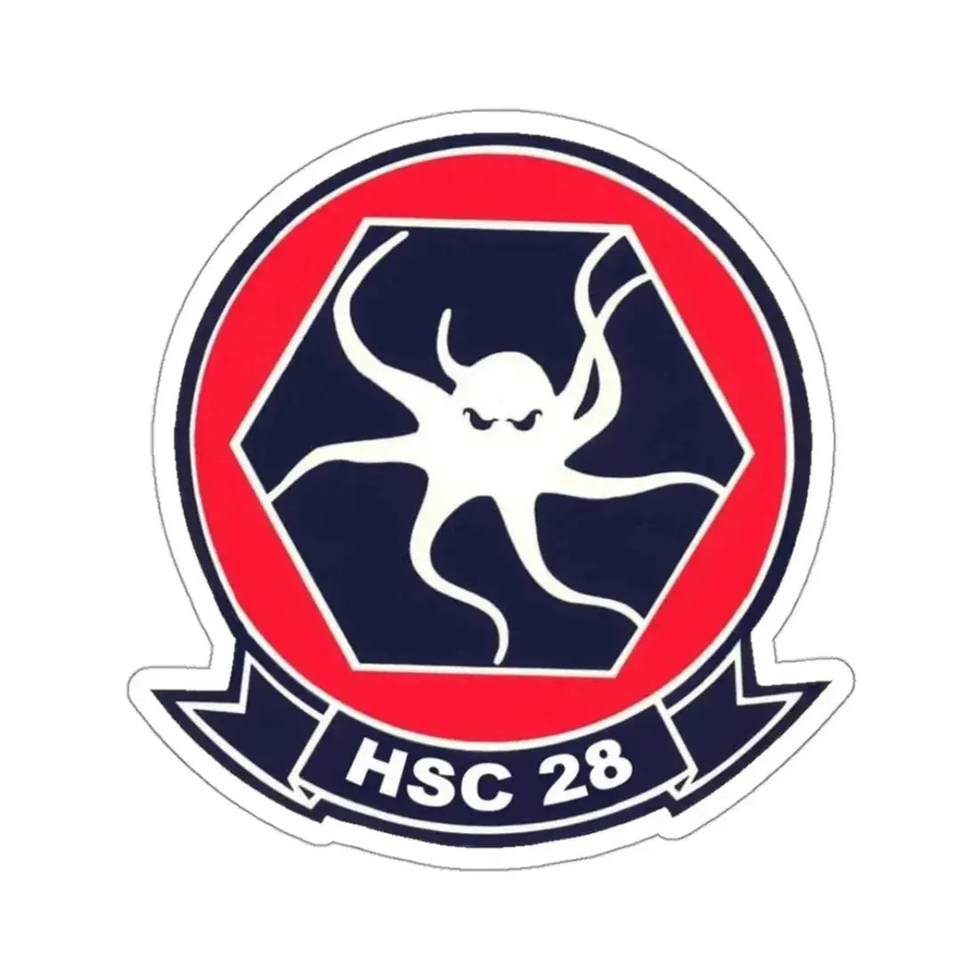 HSC 28 (U.S. Navy) STICKER Vinyl Kiss-Cut Decal 3 Inch White - The Sticker Space