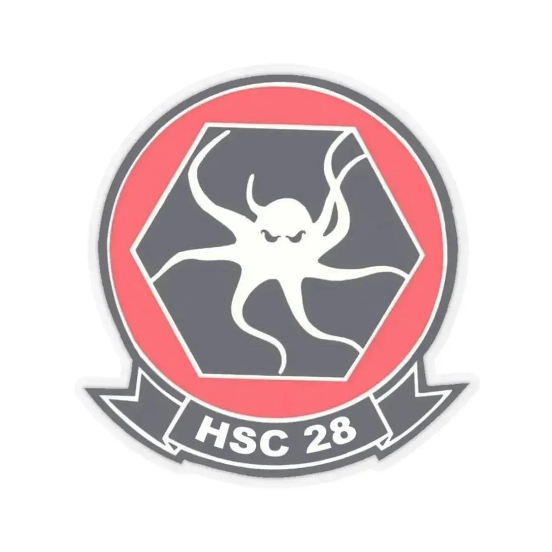 HSC 28 (U.S. Navy) STICKER Vinyl Kiss-Cut Decal 6 Inch Transparent - The Sticker Space