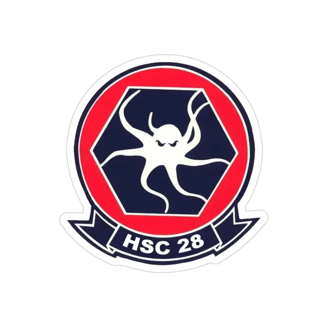 HSC 28 (U.S. Navy) Transparent STICKER Die-Cut Vinyl Decal 3 Inch Transparent - The Sticker Space