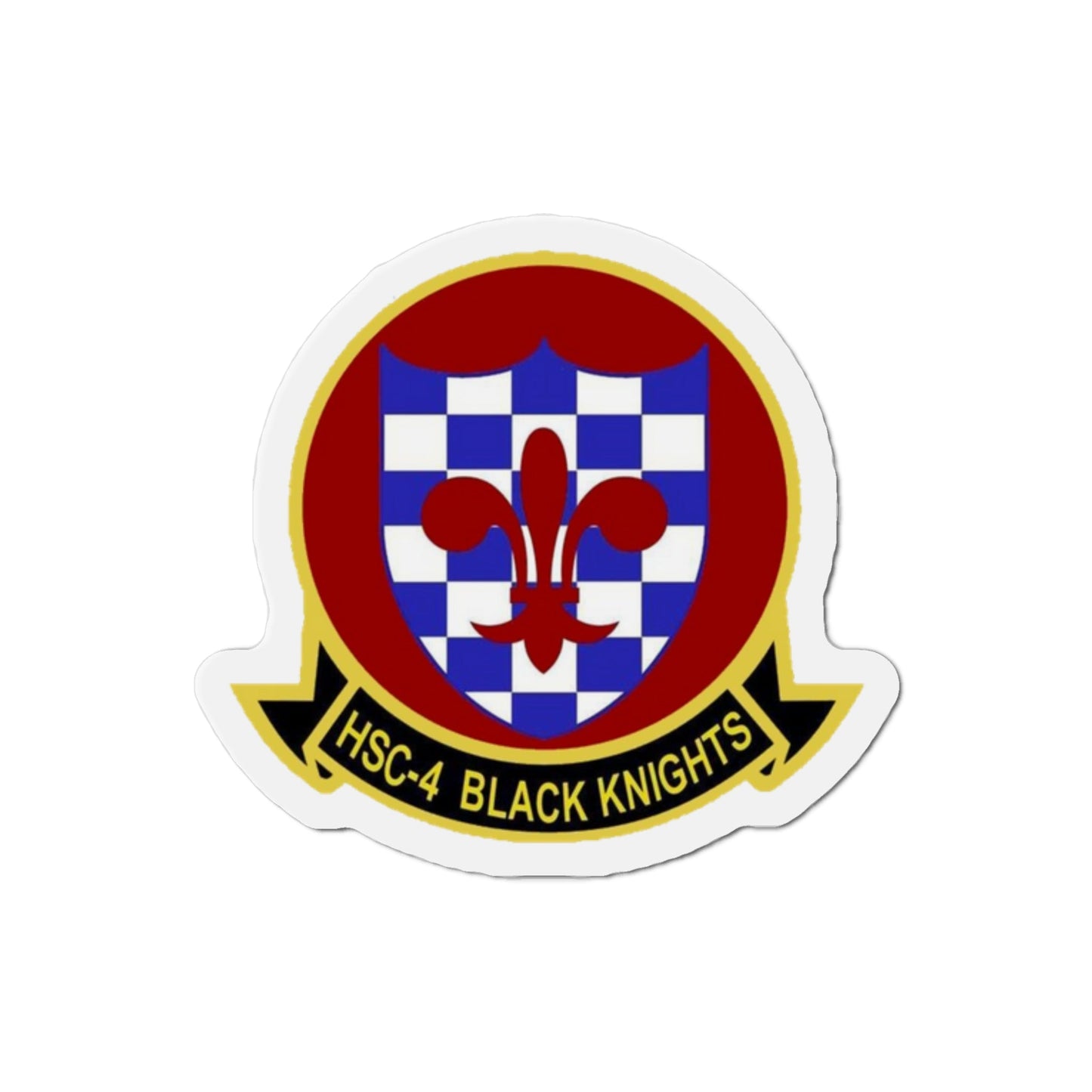 HSC 4 Helicopter Sea Combat Squadron 4 ‘Black Knights’ (U.S. Navy) Die-Cut Magnet-2" x 2"-The Sticker Space