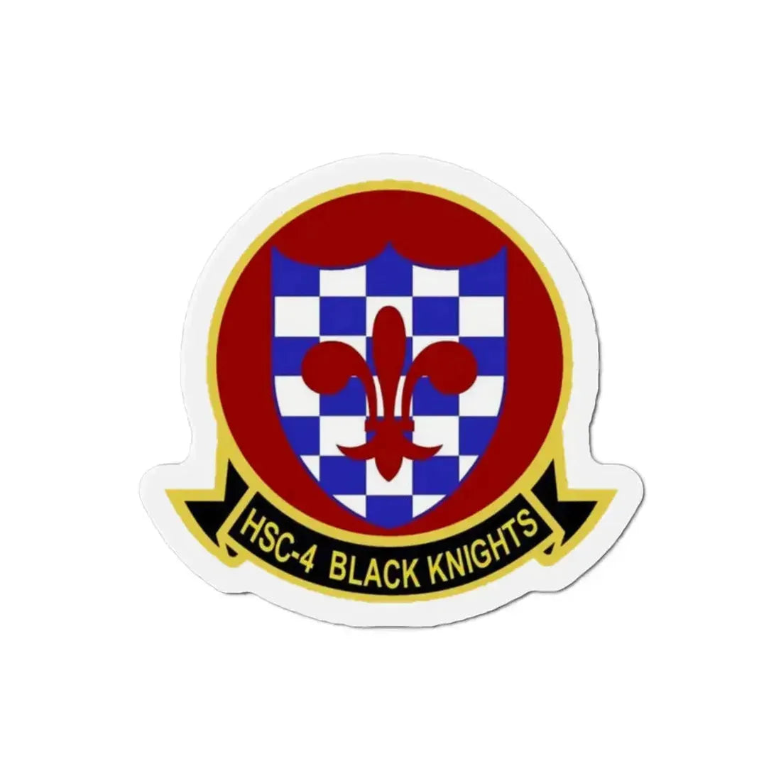 HSC 4 Helicopter Sea Combat Squadron 4 ‘Black Knights’ (U.S. Navy) Refrigerator Magnet 2 Inch - The Sticker Space
