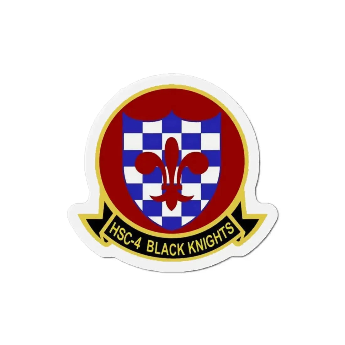 HSC 4 Helicopter Sea Combat Squadron 4 ‘Black Knights’ (U.S. Navy) Refrigerator Magnet 3 Inch - The Sticker Space