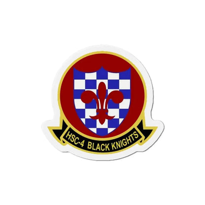 HSC 4 Helicopter Sea Combat Squadron 4 ‘Black Knights’ (U.S. Navy) Refrigerator Magnet 4 Inch - The Sticker Space