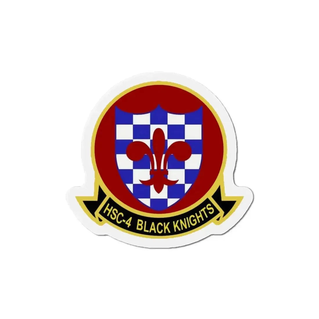 HSC 4 Helicopter Sea Combat Squadron 4 ‘Black Knights’ (U.S. Navy) Refrigerator Magnet 5 Inch - The Sticker Space