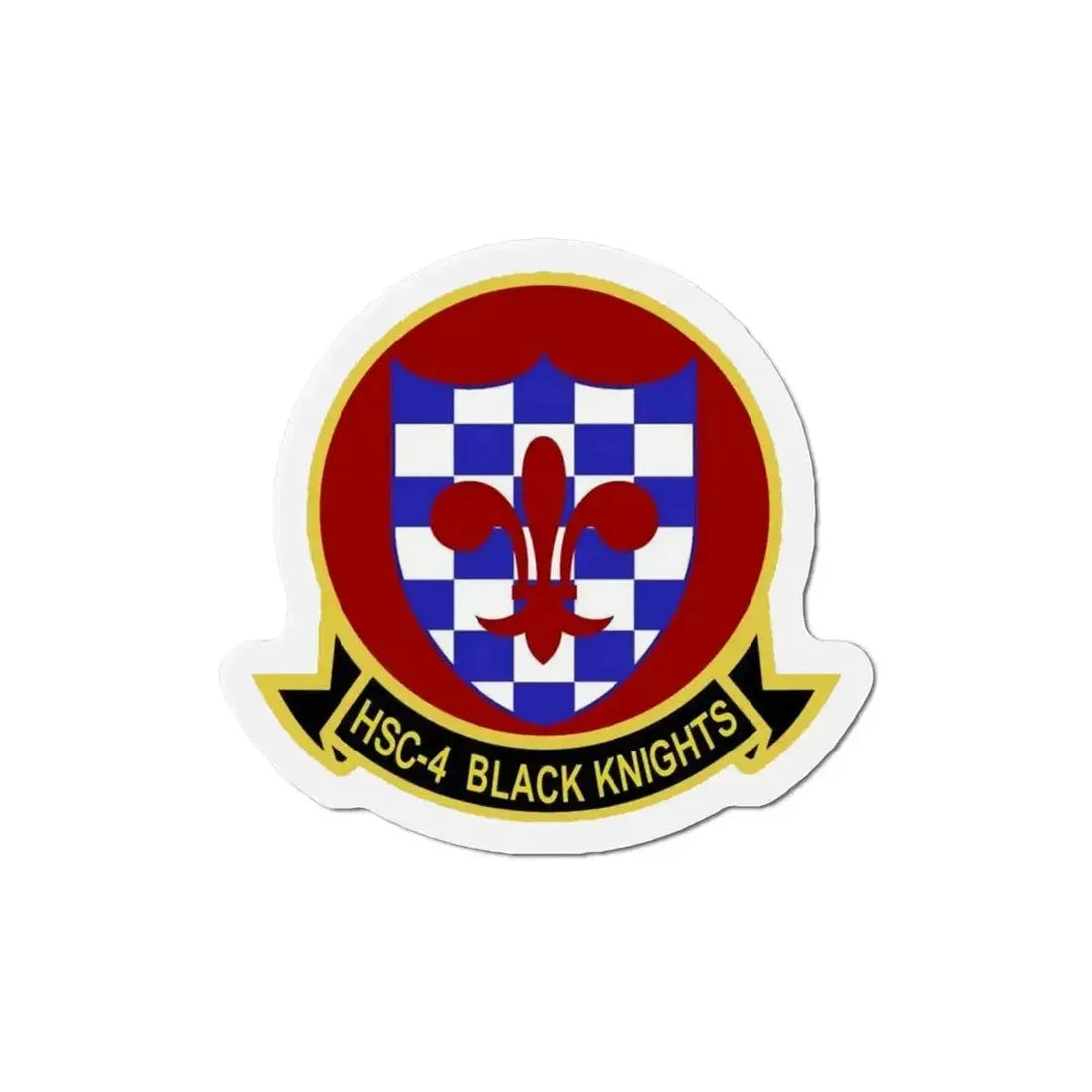 HSC 4 Helicopter Sea Combat Squadron 4 ‘Black Knights’ (U.S. Navy) Refrigerator Magnet - The Sticker Space