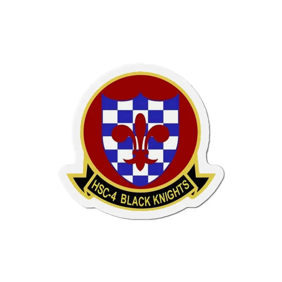 HSC 4 Helicopter Sea Combat Squadron 4 ‘Black Knights’ (U.S. Navy) Refrigerator Magnet - The Sticker Space