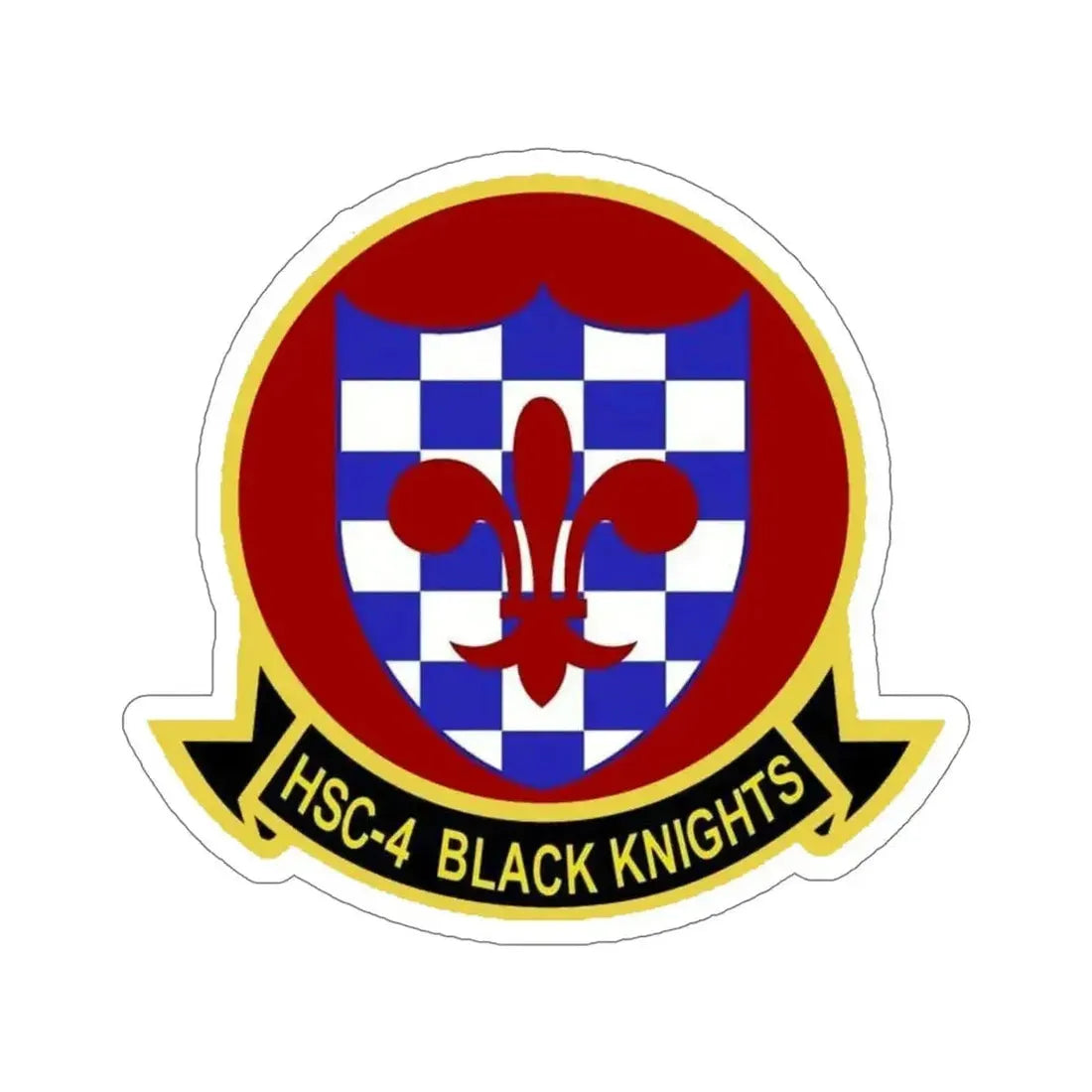 HSC 4 Helicopter Sea Combat Squadron 4 ‘Black Knights’ (U.S. Navy) STICKER Vinyl Die-Cut Decal - The Sticker Space