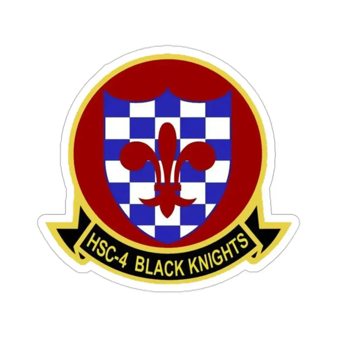 HSC 4 Helicopter Sea Combat Squadron 4 ‘Black Knights’ (U.S. Navy) STICKER Vinyl Die-Cut Decal - The Sticker Space