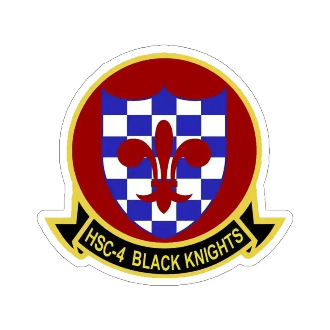 HSC 4 Helicopter Sea Combat Squadron 4 ‘Black Knights’ (U.S. Navy) STICKER Vinyl Die-Cut Decal - The Sticker Space