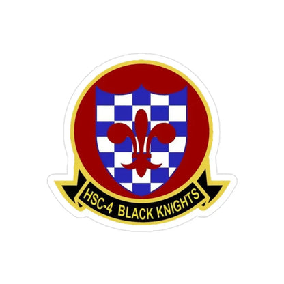 HSC 4 Helicopter Sea Combat Squadron 4 ‘Black Knights’ (U.S. Navy) Transparent STICKER Die-Cut Vinyl Decal 2 Inch Transparent - The Sticker Space