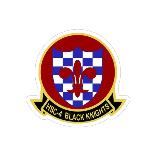 HSC 4 Helicopter Sea Combat Squadron 4 ‘Black Knights’ (U.S. Navy) Transparent STICKER Die-Cut Vinyl Decal 6 Inch Transparent - The Sticker Space