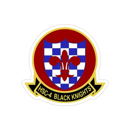 HSC 4 Helicopter Sea Combat Squadron 4 ‘Black Knights’ (U.S. Navy) Transparent STICKER Die-Cut Vinyl Decal - The Sticker Space