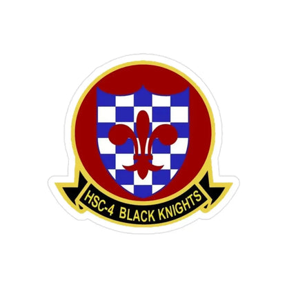 HSC 4 Helicopter Sea Combat Squadron 4 ‘Black Knights’ (U.S. Navy) Transparent STICKER Die-Cut Vinyl Decal - The Sticker Space