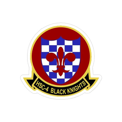 HSC 4 Helicopter Sea Combat Squadron 4 ‘Black Knights’ (U.S. Navy) Transparent STICKER Die-Cut Vinyl Decal - The Sticker Space