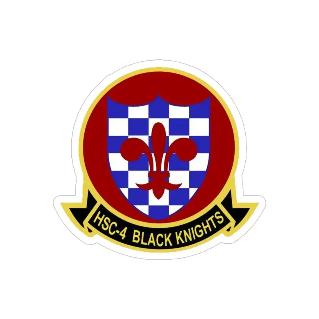 HSC 4 Helicopter Sea Combat Squadron 4 ‘Black Knights’ (U.S. Navy) Transparent STICKER Die-Cut Vinyl Decal - The Sticker Space