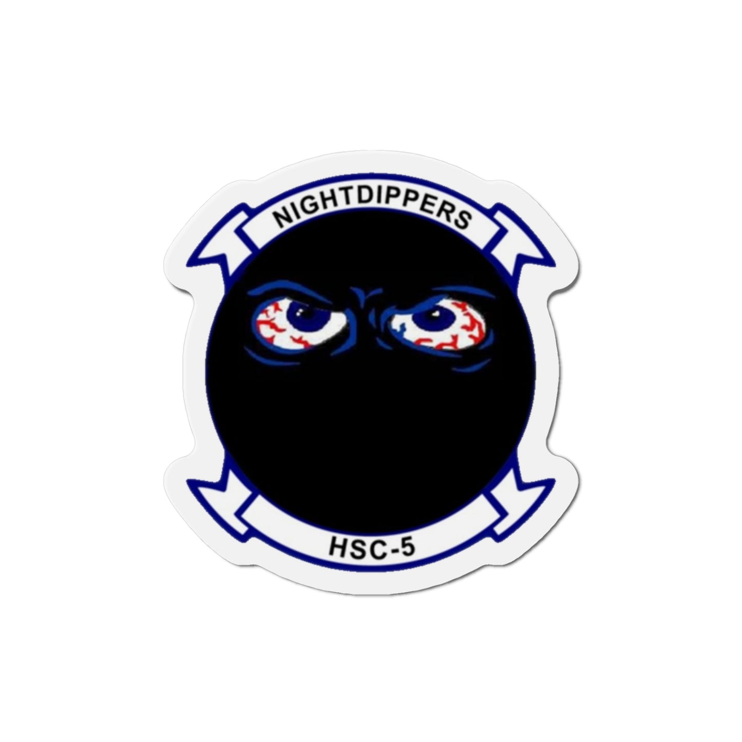 HSC 5 Helicopter Sea Combat Squadron 5 ‘Nightdippers’ (U.S. Navy) Die-Cut Magnet-3" x 3"-The Sticker Space