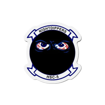 HSC 5 Helicopter Sea Combat Squadron 5 ‘Nightdippers’ (U.S. Navy) Refrigerator Magnet 4 Inch - The Sticker Space