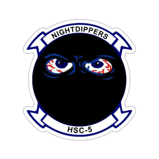 HSC 5 Helicopter Sea Combat Squadron 5 ‘Nightdippers’ (U.S. Navy) STICKER Vinyl Die-Cut Decal 6 Inch - The Sticker Space
