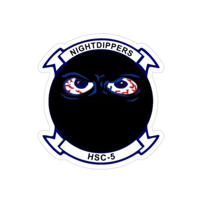 HSC 5 Helicopter Sea Combat Squadron 5 ‘Nightdippers’ (U.S. Navy) Transparent STICKER Die-Cut Vinyl Decal - The Sticker Space