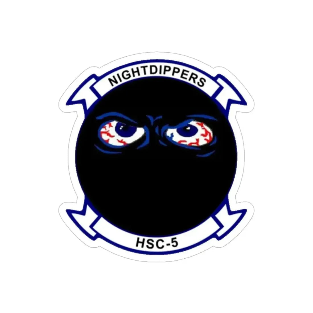 HSC 5 Helicopter Sea Combat Squadron 5 ‘Nightdippers’ (U.S. Navy) Transparent STICKER Die-Cut Vinyl Decal - The Sticker Space