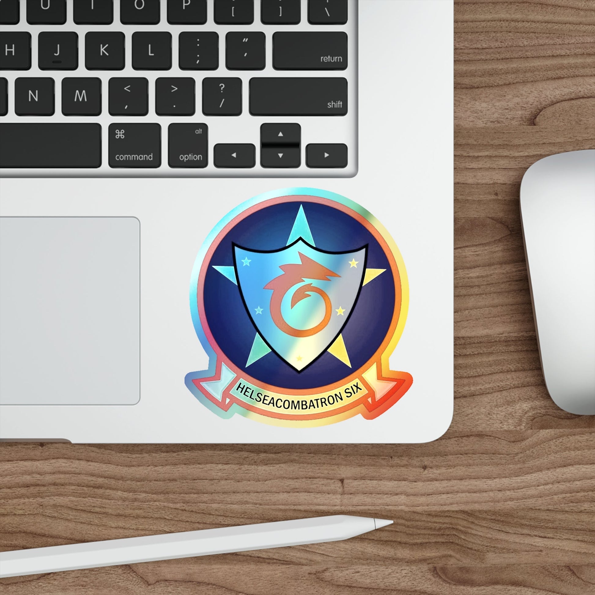 HSC 6 Helicopter Sea Combat Squadron 6 ‘Indians’ (U.S. Navy) Holographic STICKER Die-Cut Vinyl Decal-The Sticker Space