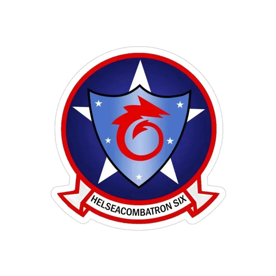 HSC 6 Helicopter Sea Combat Squadron 6 ‘Indians’ (U.S. Navy) Transparent STICKER Die-Cut Vinyl Decal 3 Inch Transparent - The Sticker Space
