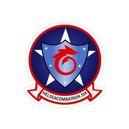 HSC 6 Helicopter Sea Combat Squadron 6 ‘Indians’ (U.S. Navy) Transparent STICKER Die-Cut Vinyl Decal 4 Inch Transparent - The Sticker Space