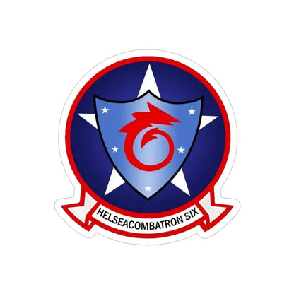 HSC 6 Helicopter Sea Combat Squadron 6 ‘Indians’ (U.S. Navy) Transparent STICKER Die-Cut Vinyl Decal 5 Inch Transparent - The Sticker Space