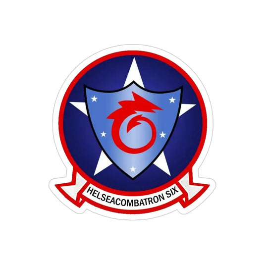 HSC 6 Helicopter Sea Combat Squadron 6 ‘Indians’ (U.S. Navy) Transparent STICKER Die-Cut Vinyl Decal 6 Inch Transparent - The Sticker Space
