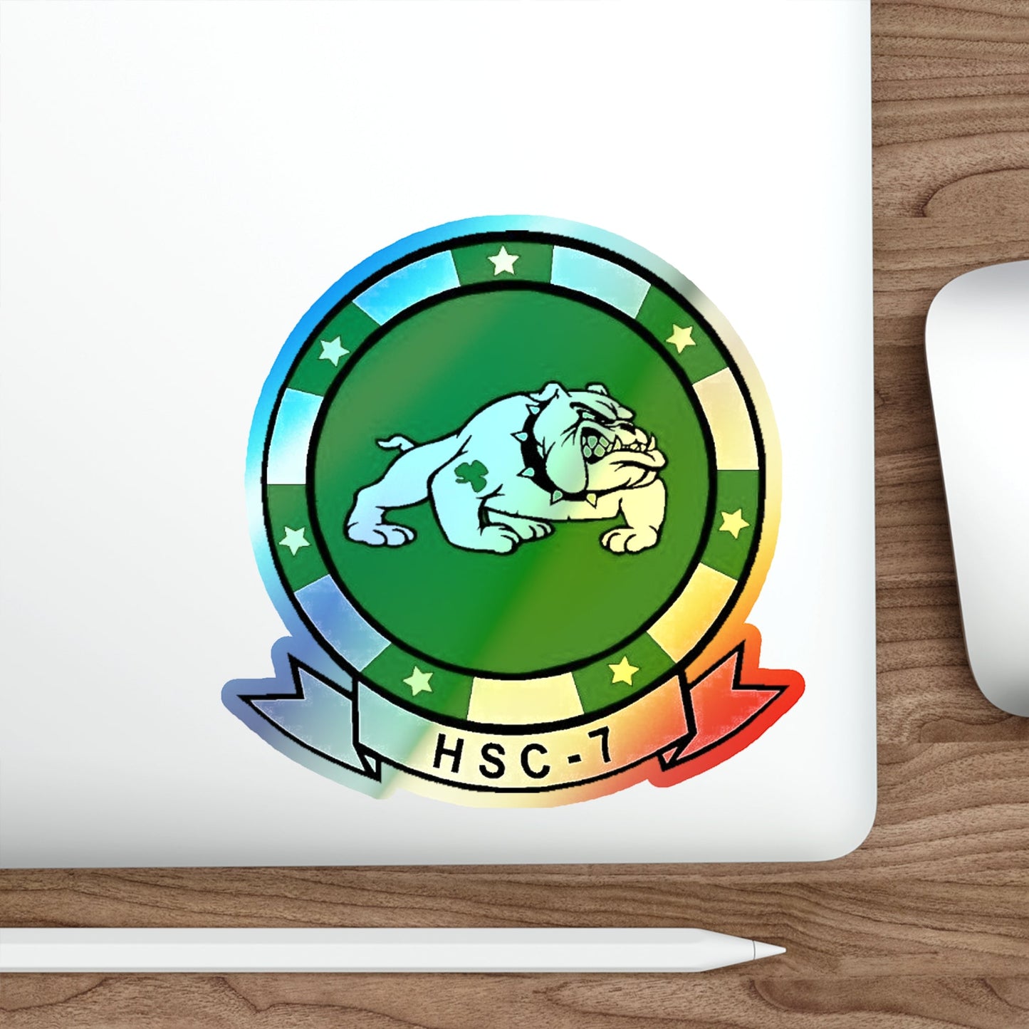 HSC 7 (U.S. Navy) Holographic STICKER Die-Cut Vinyl Decal-The Sticker Space