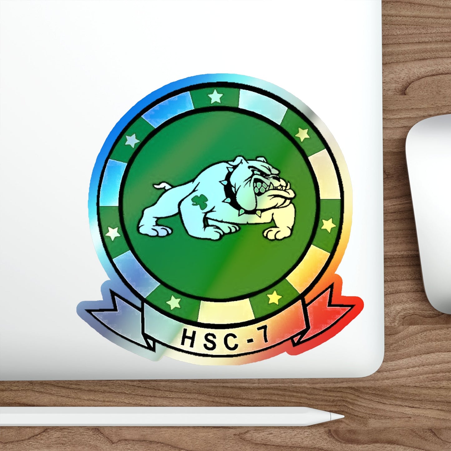 HSC 7 (U.S. Navy) Holographic STICKER Die-Cut Vinyl Decal-The Sticker Space