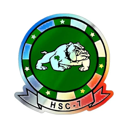 HSC 7 (U.S. Navy) Holographic STICKER Die-Cut Vinyl Decal - The Sticker Space
