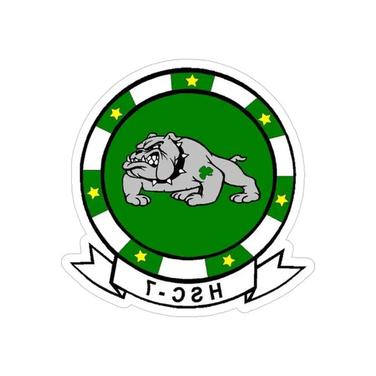 HSC 7 (U.S. Navy) REVERSE PRINT Transparent Die-Cut STICKER 6 Inch Die-Cut Transparent - The Sticker Space