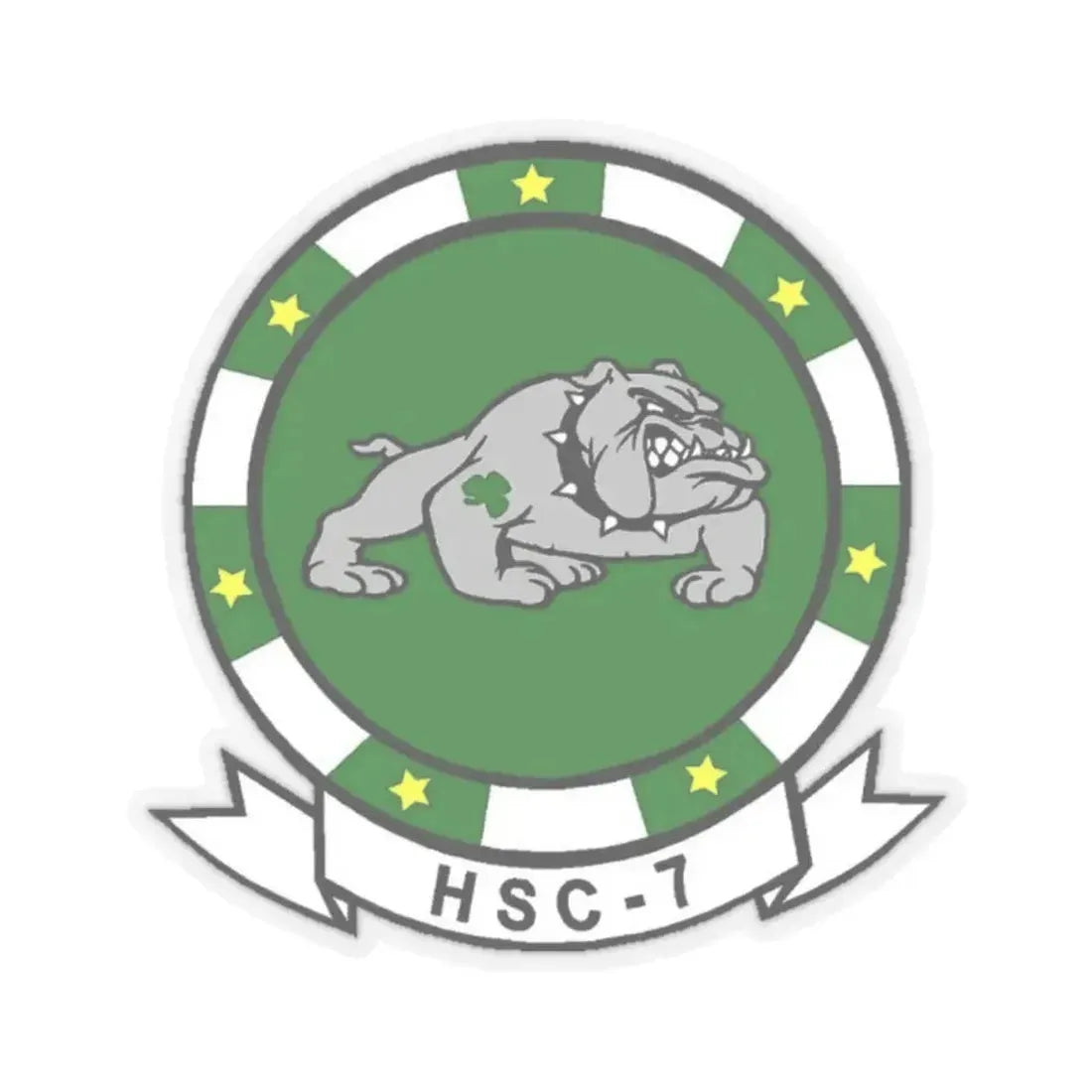 HSC 7 (U.S. Navy) STICKER Vinyl Kiss-Cut Decal 2 Inch Transparent - The Sticker Space