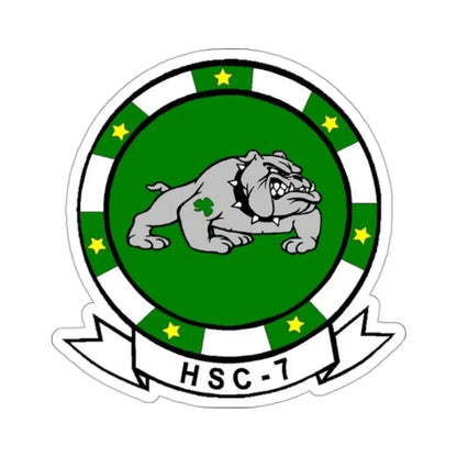 HSC 7 (U.S. Navy) STICKER Vinyl Kiss-Cut Decal 2 Inch White - The Sticker Space