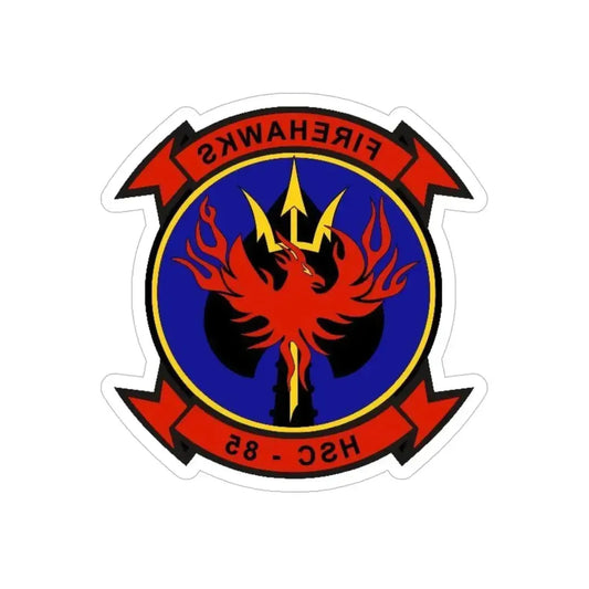 HSC 85 1 (U.S. Navy) REVERSE PRINT Transparent Die-Cut STICKER 6 Inch Die-Cut Transparent - The Sticker Space