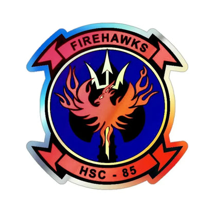 HSC 85 (U.S. Navy) Holographic STICKER Die-Cut Vinyl Decal 2 Inch Holographic - The Sticker Space