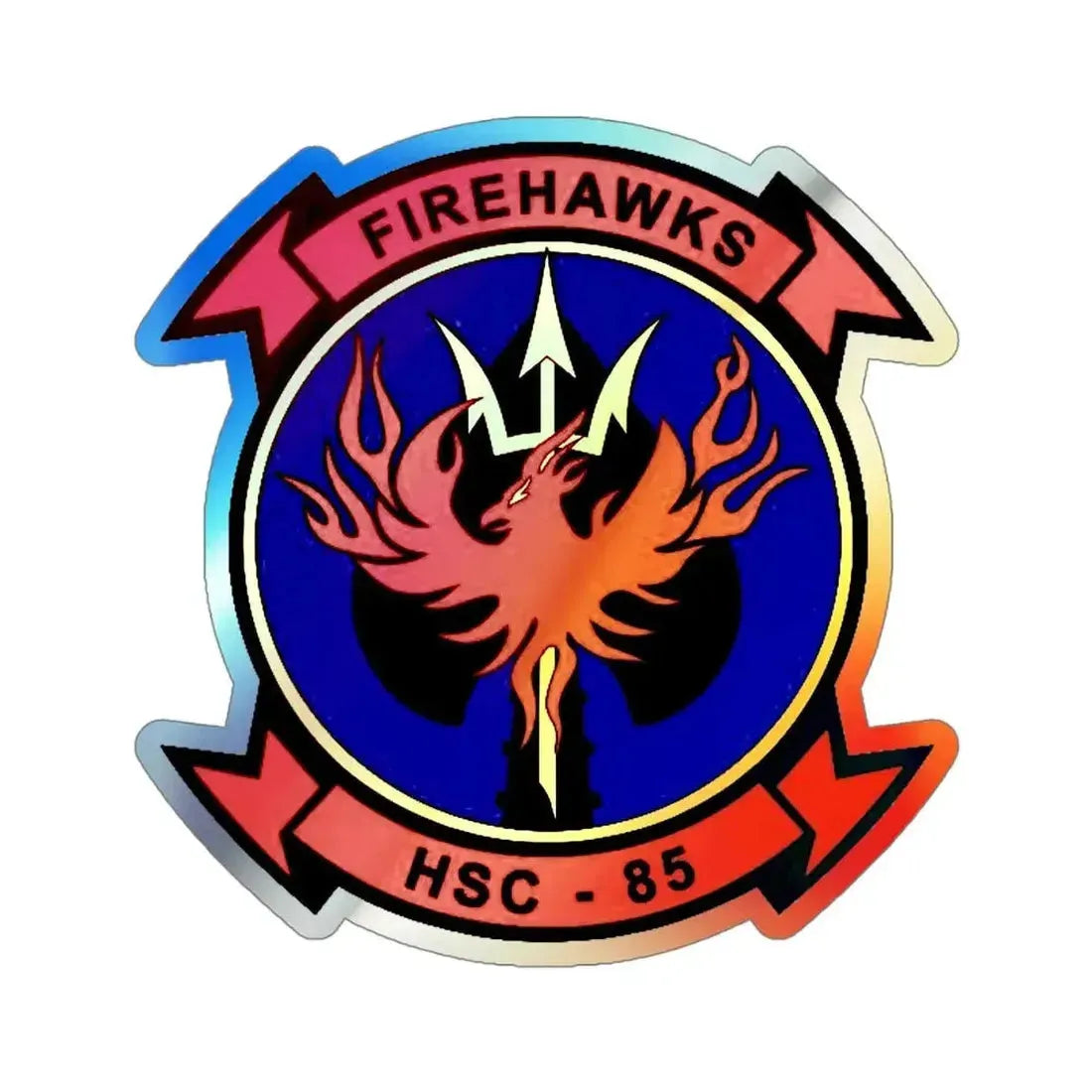 HSC 85 (U.S. Navy) Holographic STICKER Die-Cut Vinyl Decal - The Sticker Space