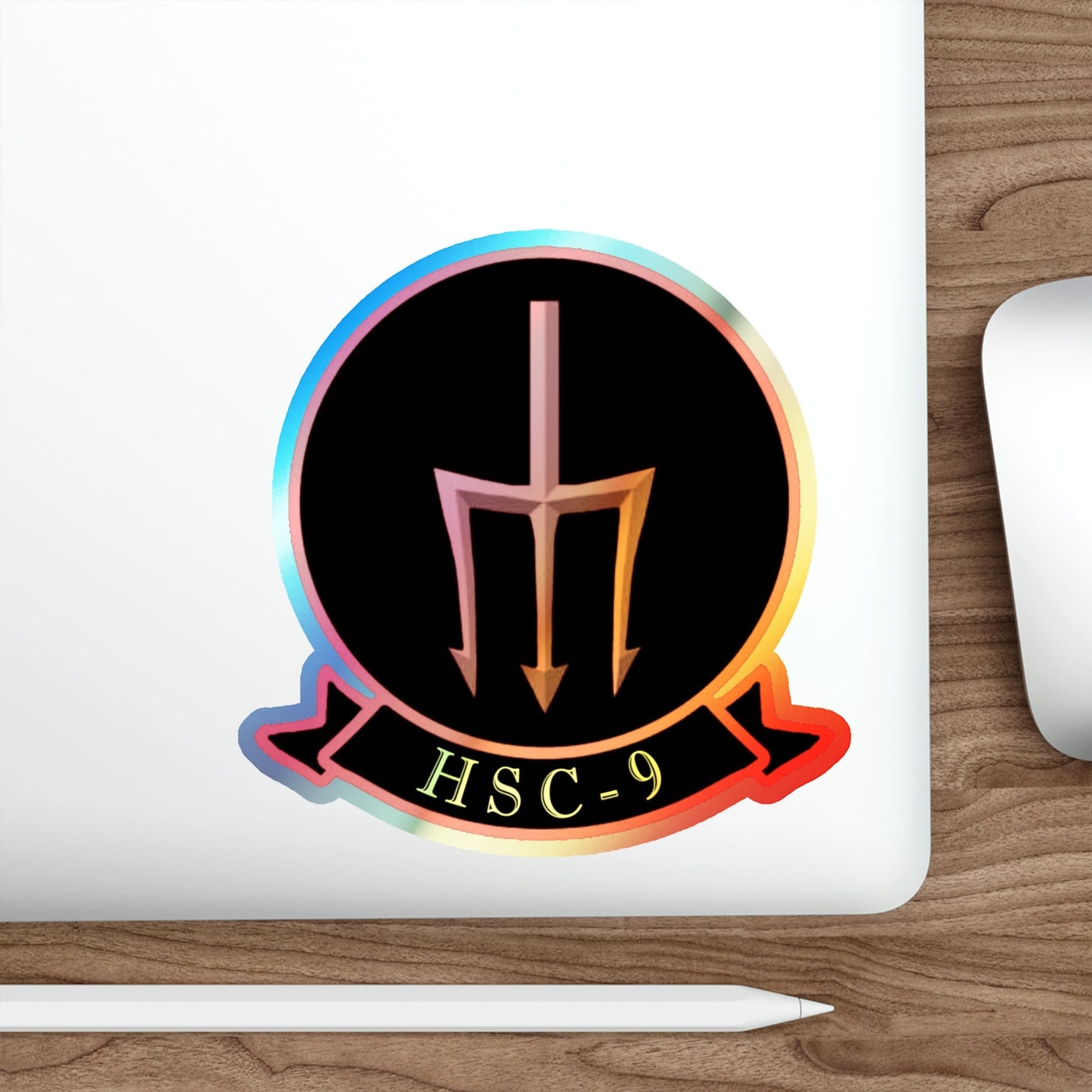 HSC 9 Helicopter Sea Combat Squadron 9 ‘Tridents’ (U.S. Navy) Holographic STICKER Die-Cut Vinyl Decal-The Sticker Space