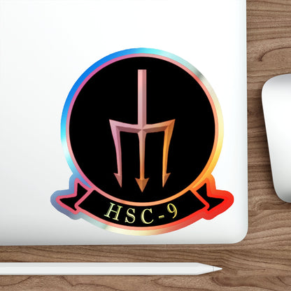 HSC 9 Helicopter Sea Combat Squadron 9 ‘Tridents’ (U.S. Navy) Holographic STICKER Die-Cut Vinyl Decal-The Sticker Space