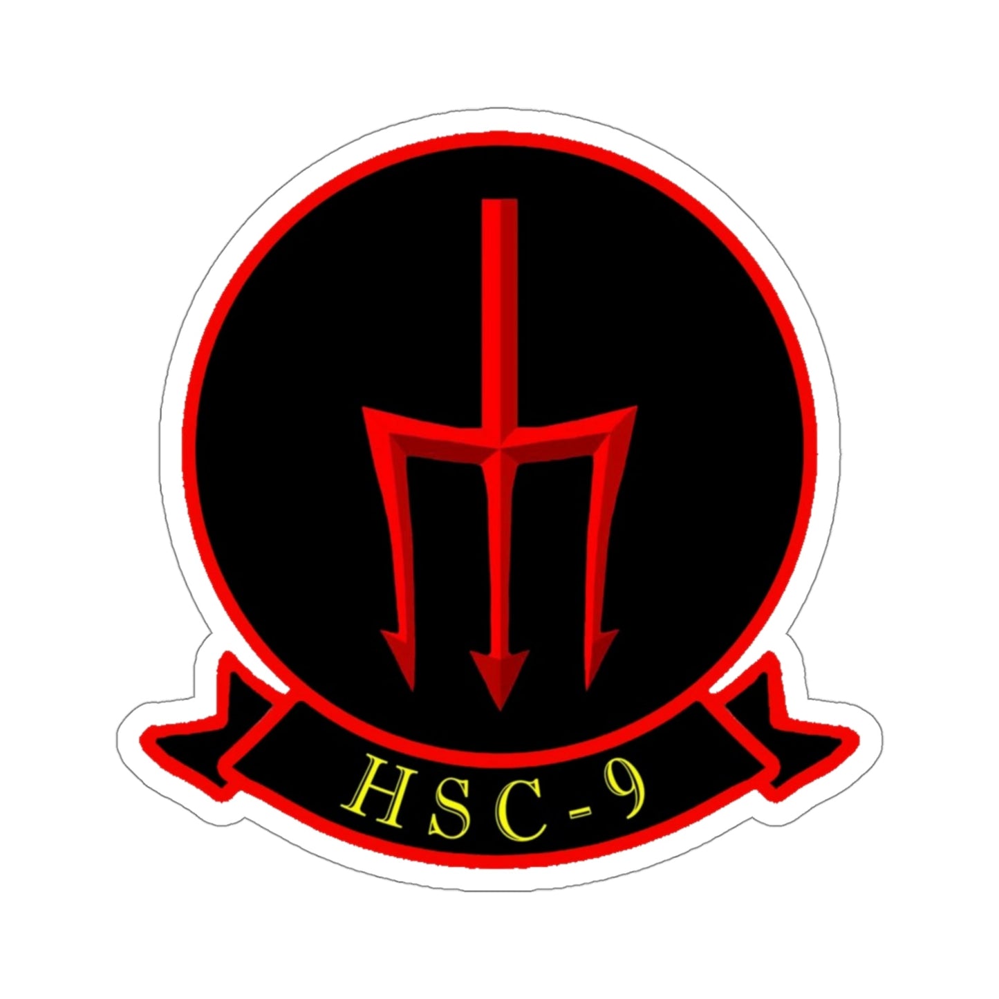 HSC 9 Helicopter Sea Combat Squadron 9 ‘Tridents’ (U.S. Navy) STICKER Vinyl Die-Cut Decal-4 Inch-The Sticker Space