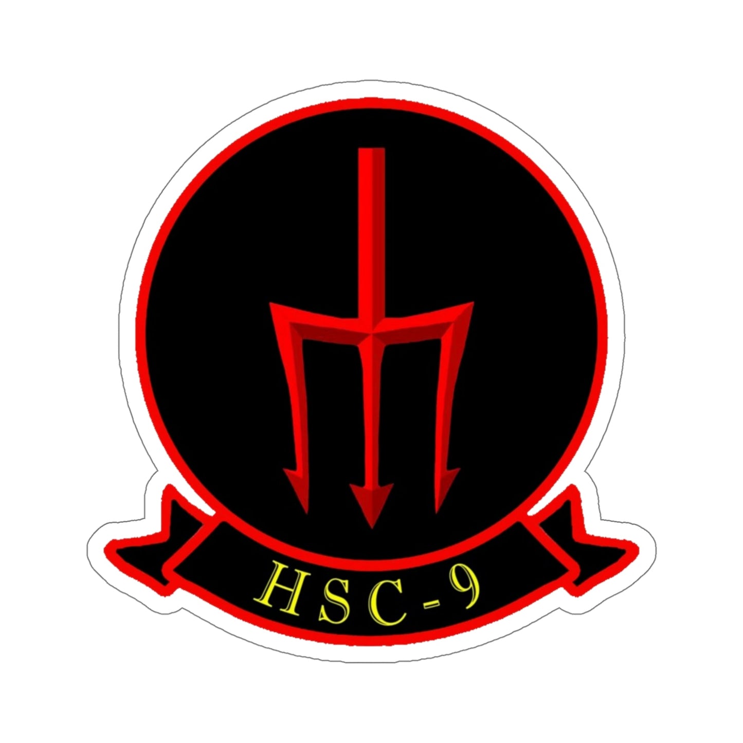 HSC 9 Helicopter Sea Combat Squadron 9 ‘Tridents’ (U.S. Navy) STICKER Vinyl Die-Cut Decal-5 Inch-The Sticker Space