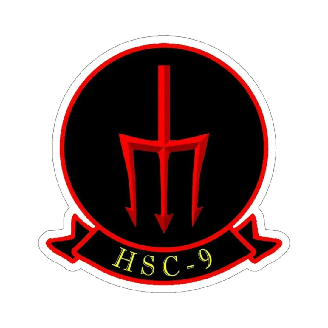 HSC 9 Helicopter Sea Combat Squadron 9 ‘Tridents’ (U.S. Navy) STICKER Vinyl Die-Cut Decal 4 Inch - The Sticker Space