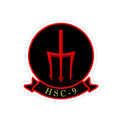 HSC 9 Helicopter Sea Combat Squadron 9 ‘Tridents’ (U.S. Navy) Transparent STICKER Die-Cut Vinyl Decal 3 Inch Transparent - The Sticker Space