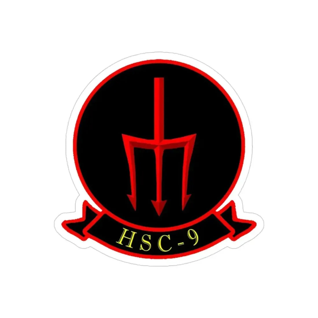 HSC 9 Helicopter Sea Combat Squadron 9 ‘Tridents’ (U.S. Navy) Transparent STICKER Die-Cut Vinyl Decal - The Sticker Space