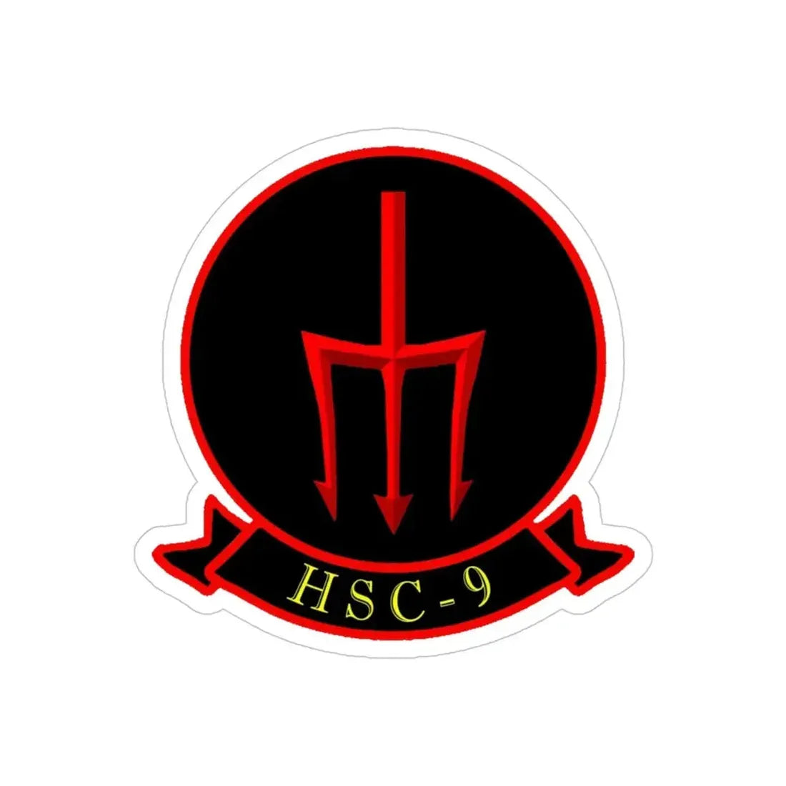 HSC 9 Helicopter Sea Combat Squadron 9 ‘Tridents’ (U.S. Navy) Transparent STICKER Die-Cut Vinyl Decal - The Sticker Space