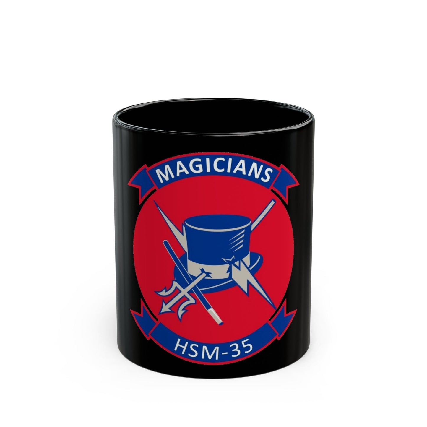 HSM 35 Helicopter Maritime Strike Squadron 35 (U.S. Navy) Black Coffee Mug-11oz-The Sticker Space