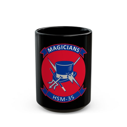 HSM 35 Helicopter Maritime Strike Squadron 35 (U.S. Navy) Black Coffee Mug-15oz-The Sticker Space