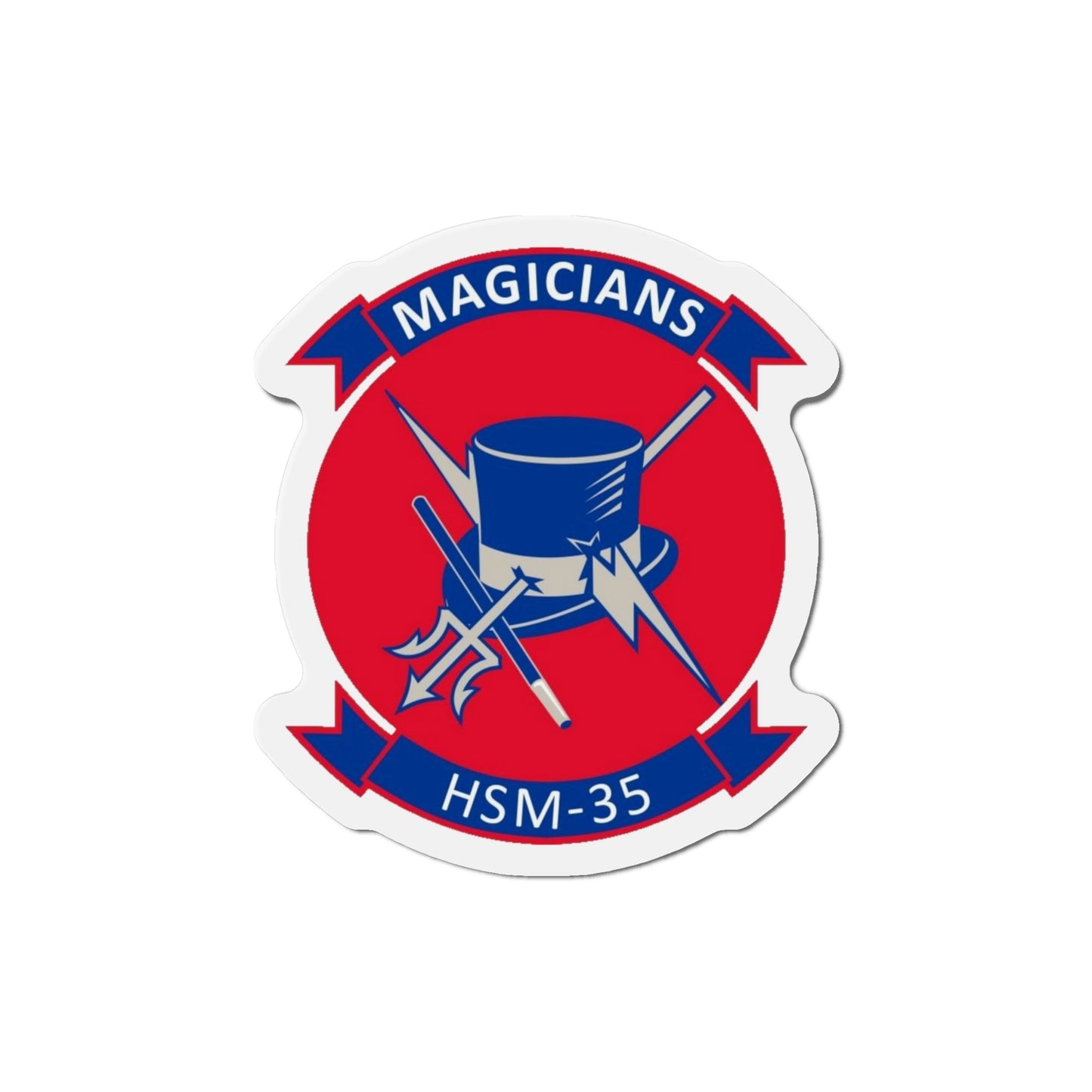 HSM 35 Helicopter Maritime Strike Squadron 35 (U.S. Navy) Die-Cut Magnet-4" x 4"-The Sticker Space